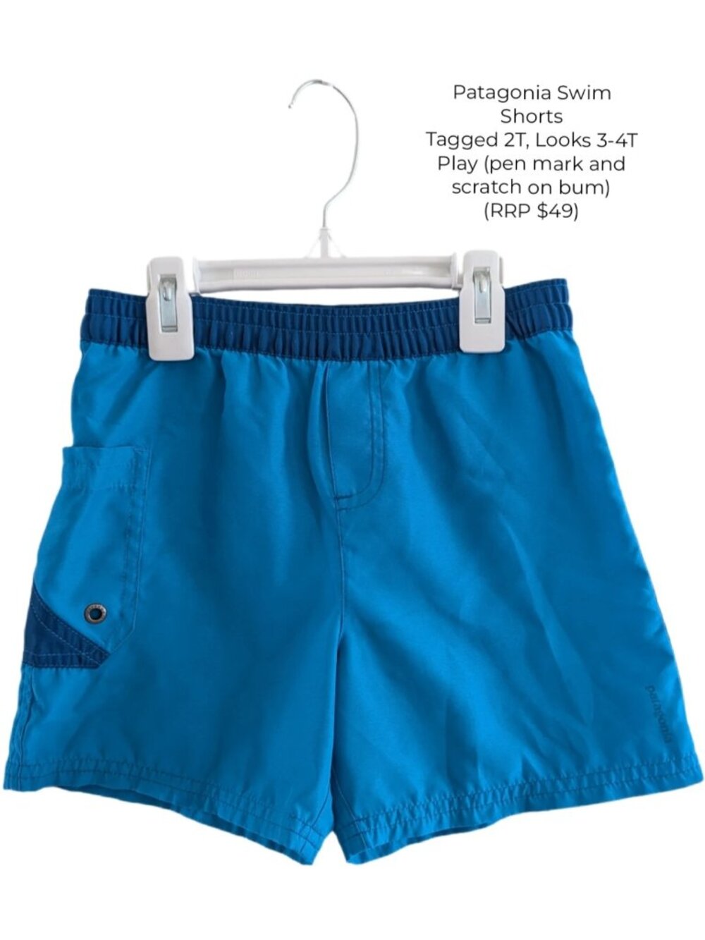 Patagonia Blue Swim Shorts 3T 4T